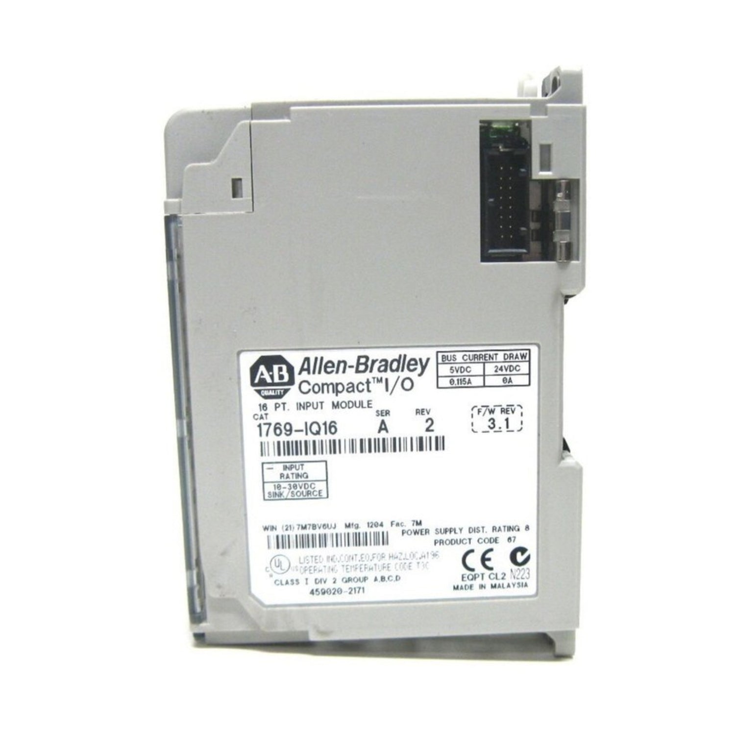 Allen Bradley 1769-IQ16 Input Module.16 Digital Input Module 24Vdc