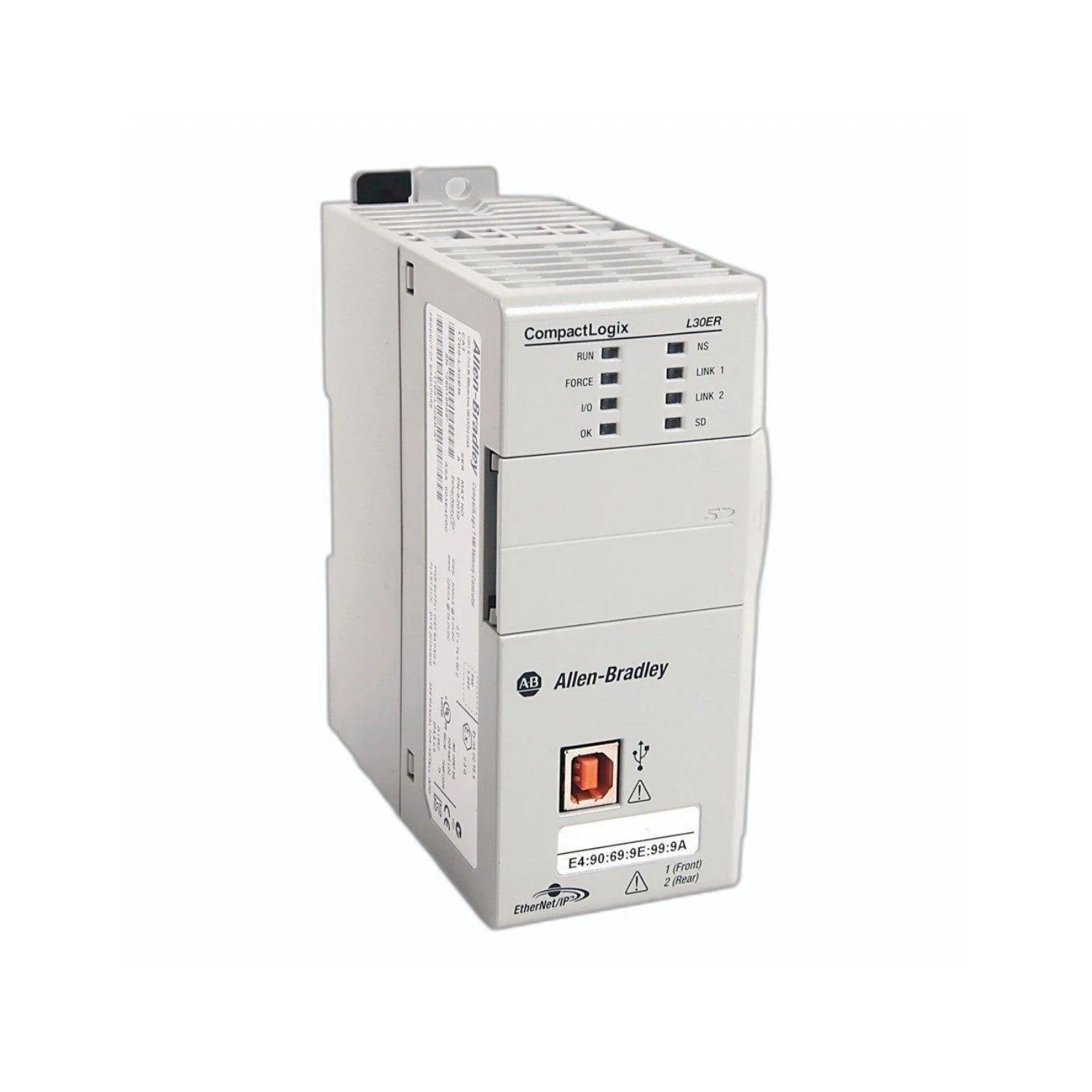 Allen Bradley 1769-L30ER Controller, CompactLogix, 1 MB Memory, Dual Ethernet Port SD Card Supported USB