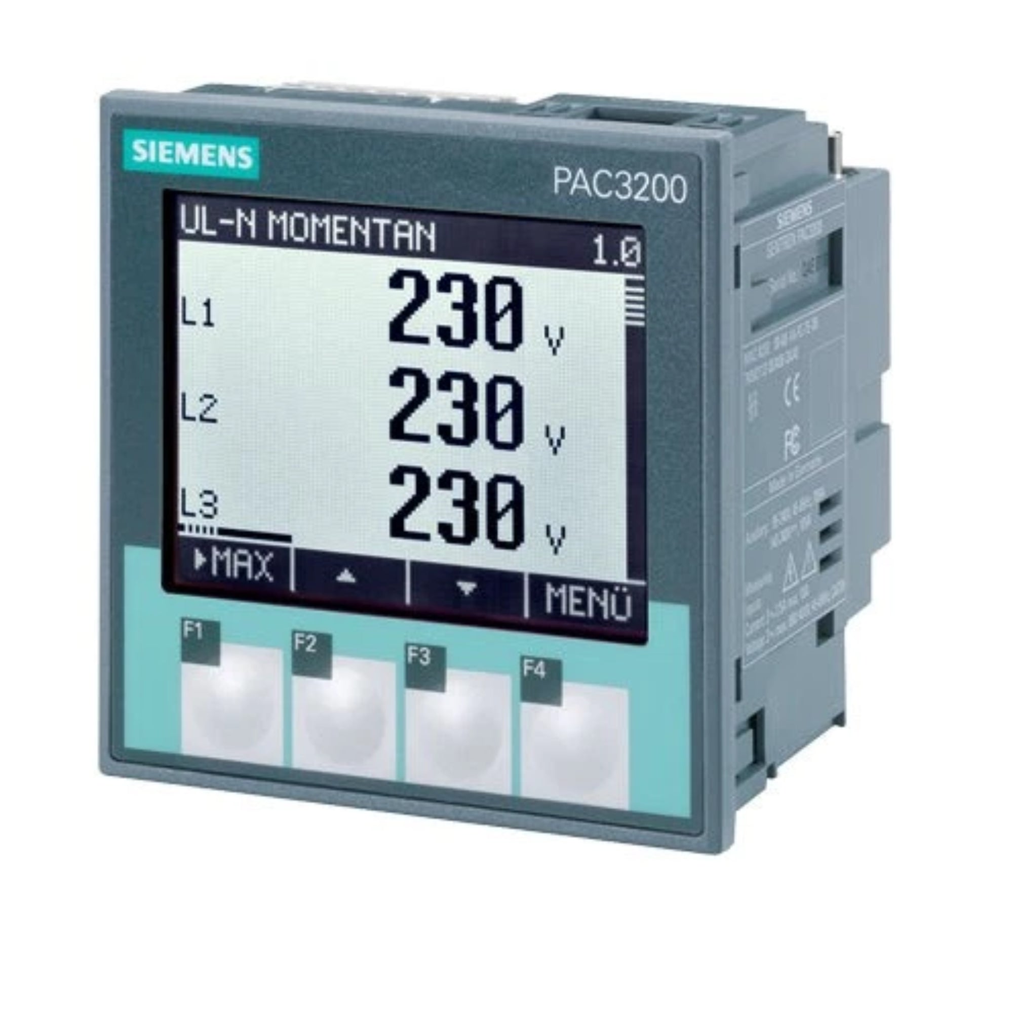 Siemens 7KM2112-0BA00-3AA0 SENTRON, measuring device, 7KM PAC3200, LCD, L-L: 690 V, L-N: 400 V, 5 A, 3-phase, Modbus TCP