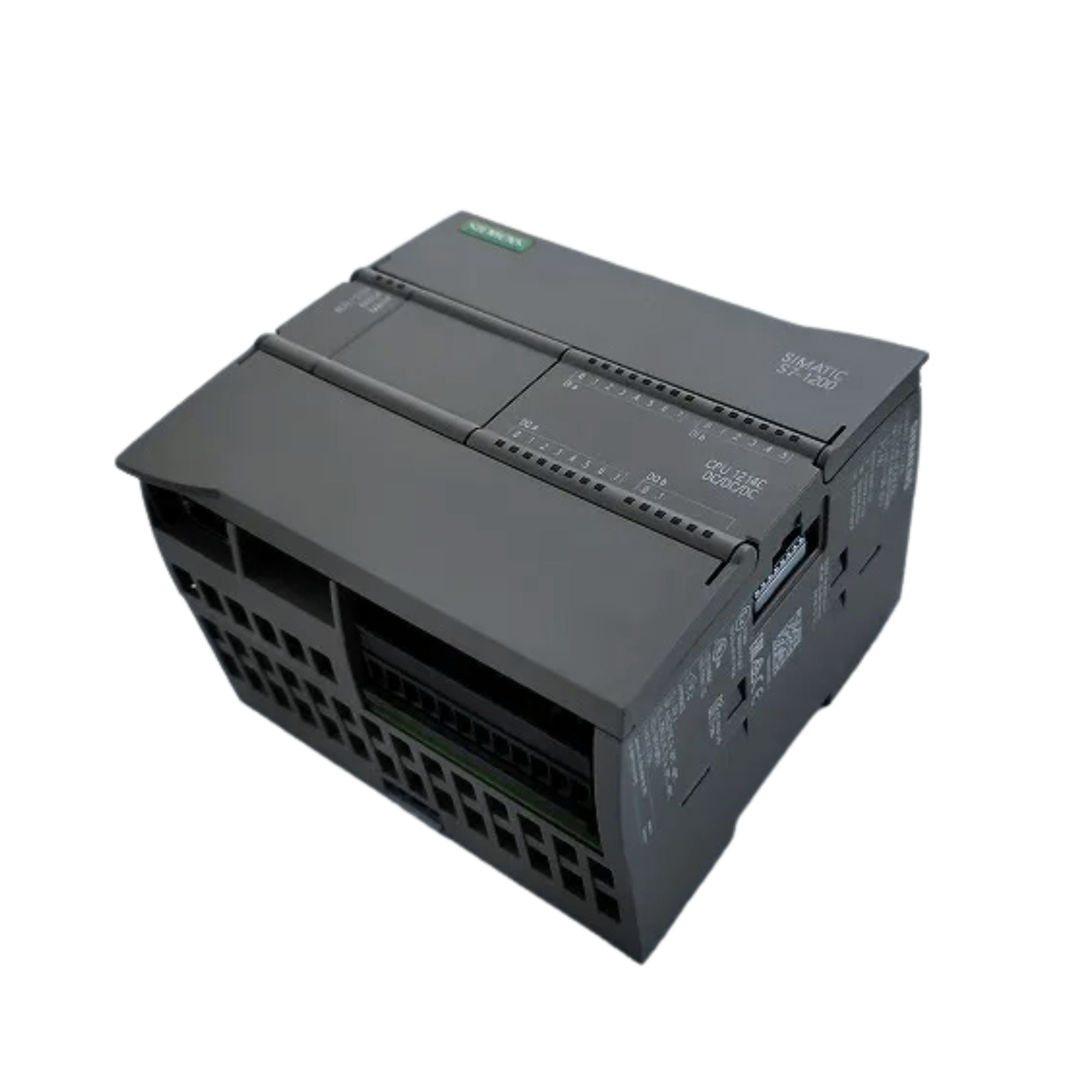 Siemens 6ES7214-1AG40-0XB0 SIMATIC S7-1200, CPU 1214C, compact CPU, DC/DC/DC, onboard I/O: 14 DI 24 V DC; 10 DO 24 V DC; 2 AI 0-10 V DC, power supply: DC 20.4-28.8 V DC, program/data memory 150 KB