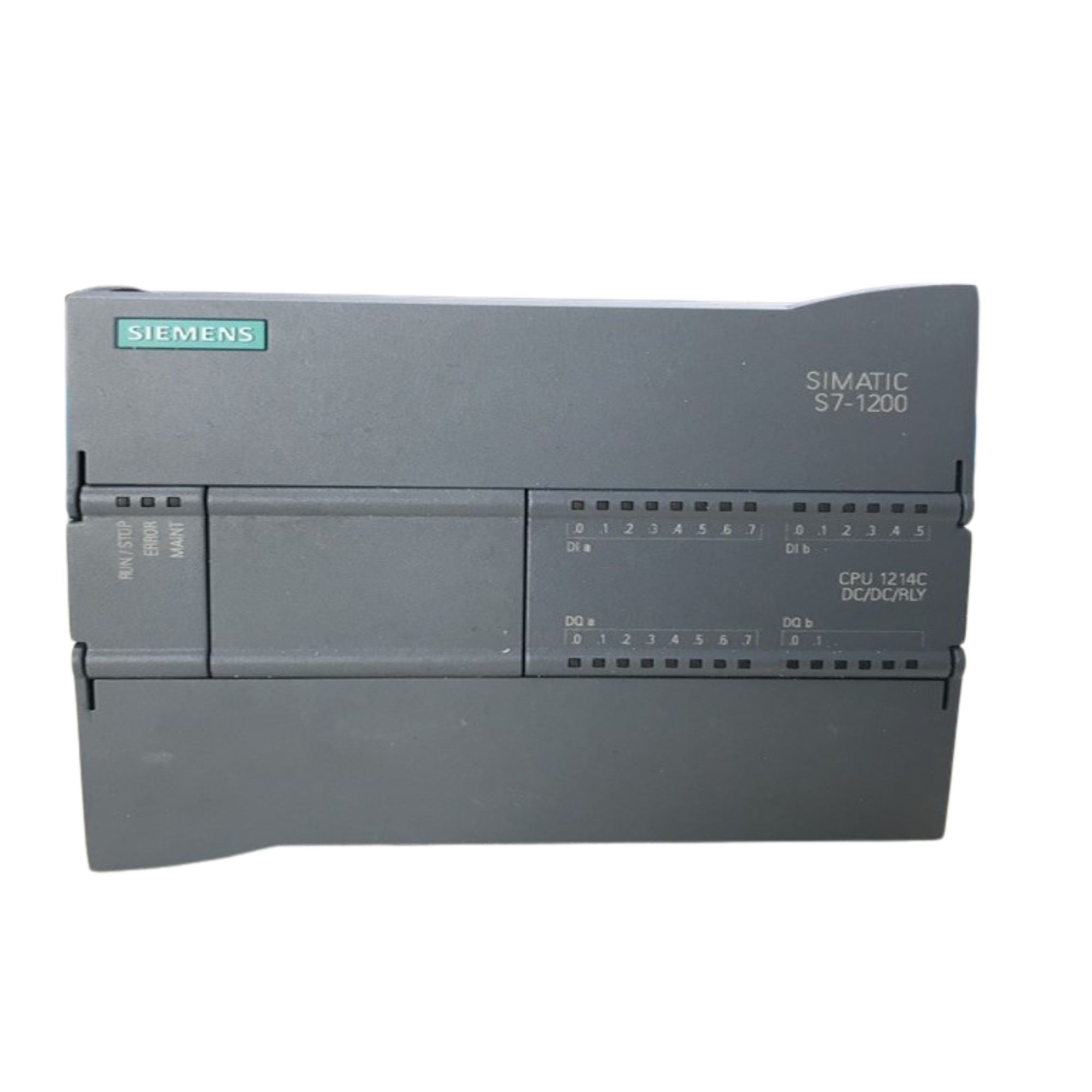 Siemens 6ES7214-1AG40-0XB0 SIMATIC S7-1200, CPU 1214C, compact CPU, DC/DC/DC, onboard I/O: 14 DI 24 V DC; 10 DO 24 V DC; 2 AI 0-10 V DC, power supply: DC 20.4-28.8 V DC, program/data memory 150 KB