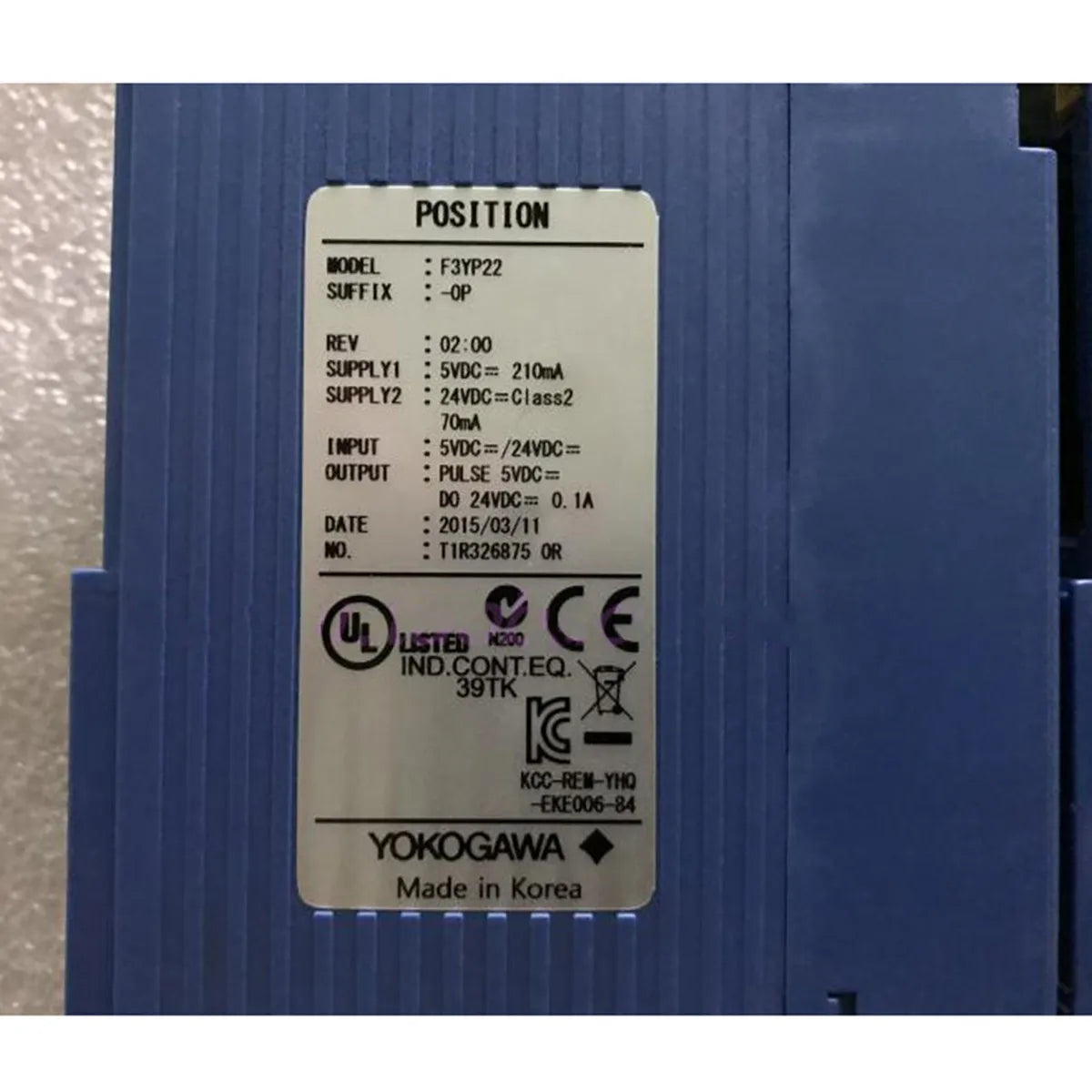 Yokogawa F3YP22-0P 