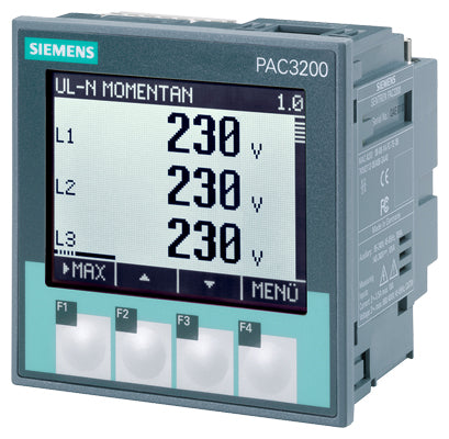 Siemens 7KM2112-0BA00-3AA0 SENTRON, measuring device, 7KM PAC3200, LCD, L-L: 690 V, L-N: 400 V, 5 A, 3-phase, Modbus TCP