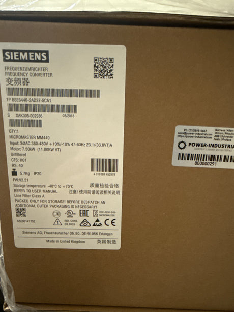 Siemens 6SE64402AD275CA1