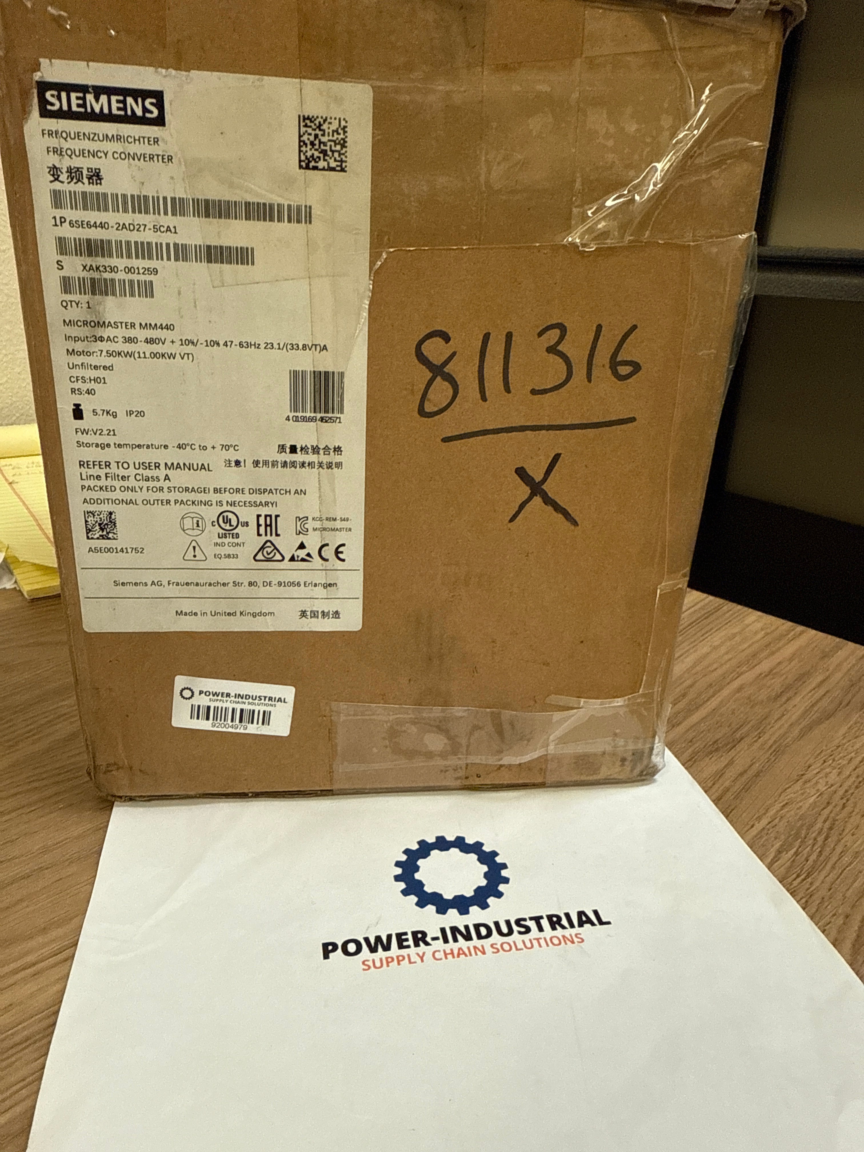 Siemens 6SE6440-2AD27-5CA1  