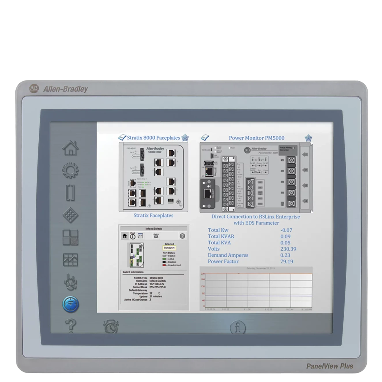 Allen Bradley 2711P-T7C21D8S SER B HMI Panelview Plus 7 Terminal New